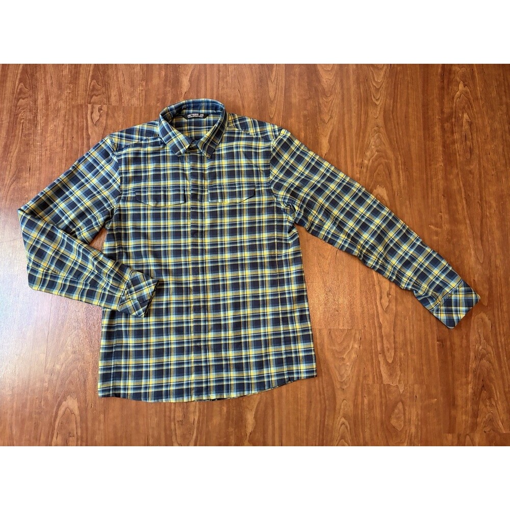 Arc'teryx  Gryson Shirt Men's Med Flannel Plaid Long Sleeve Snap Tech